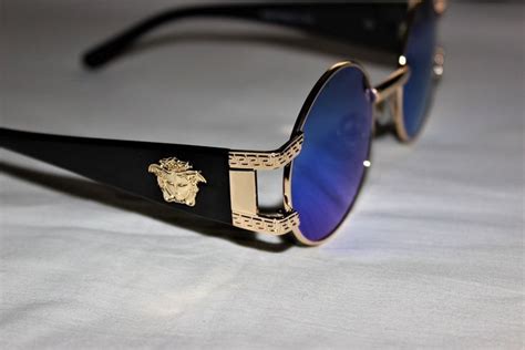 versace glasses gold round|Gold Versace glasses for men.